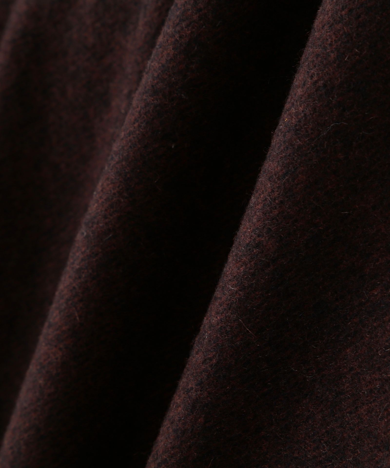 IN TUCK TROUSERS ‐Powder melton‐ / パンツ / トラウザー / メルトン素材 / Red Brown