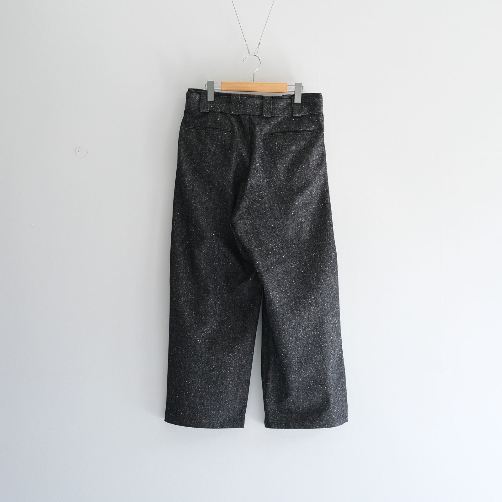 Silk Denim Wide Pants / デニム / シルク / コットン / BLACK