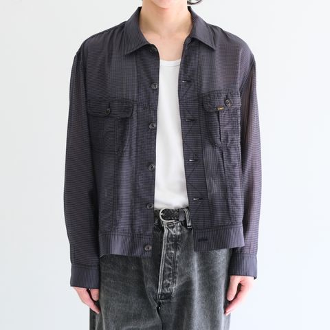 Lee / SEVEN BY SEVEN / SHEER COWBOY JACKET ‐Gingham Check Indian fabric‐ （Navy）