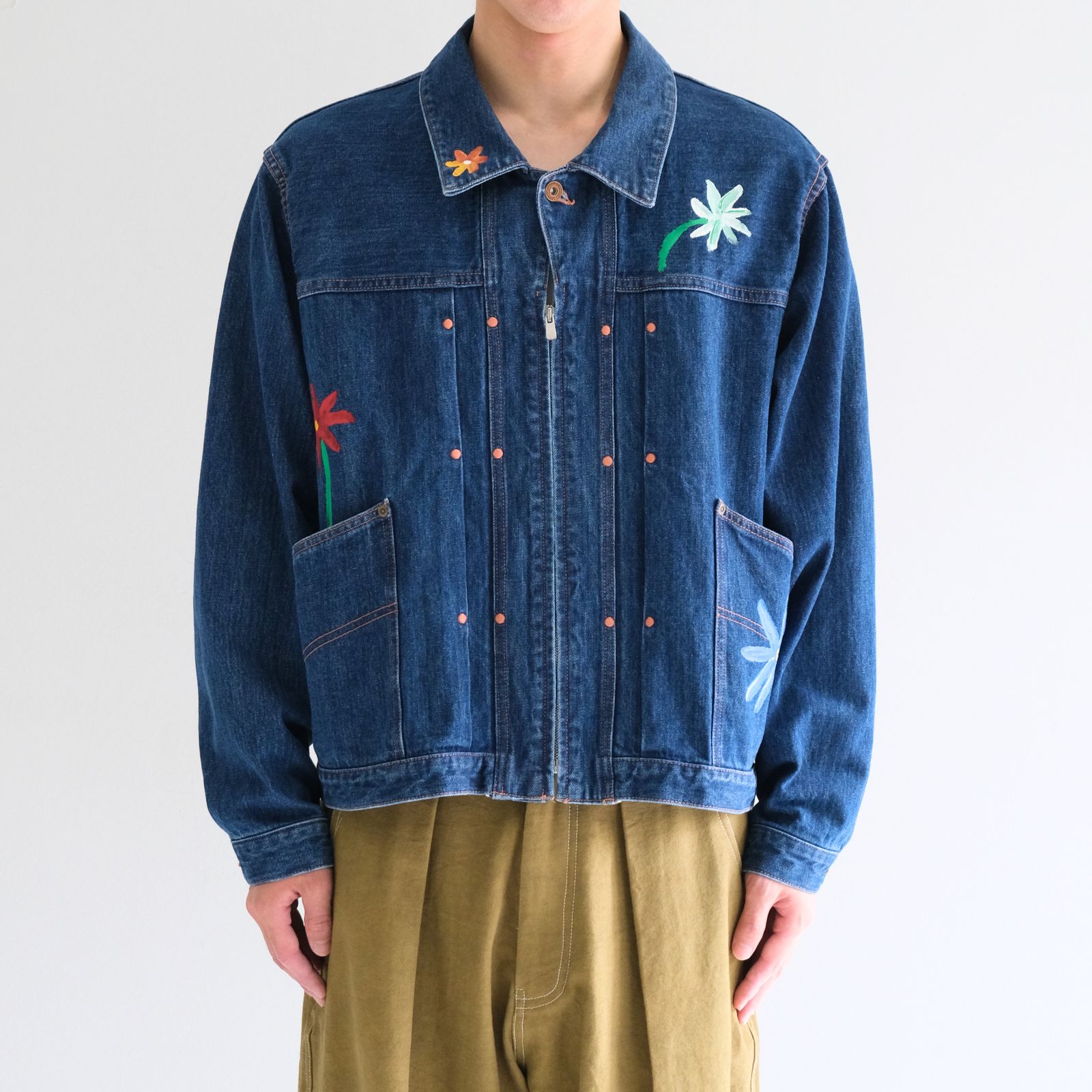 "ROEBUCK" Type-50s Hand Painted Jacket feat. MIO YAMAMOTO / 「ROEBUCK」タイプ50s ハンドペイントジャケット feat. ミオ ヤマモト（BLUE）