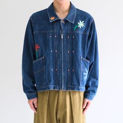 【残り1点】"ROEBUCK" Type-50s Hand Painted Jacket feat. MIO YAMAMOTO / 「ROEBUCK」タイプ50s ハンドペイントジャケット feat. ミオ ヤマモト（BLUE）