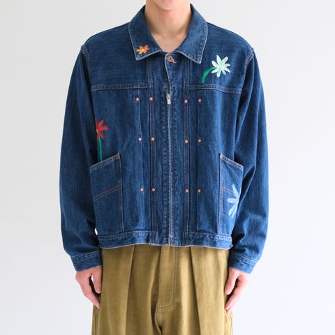 "ROEBUCK" Type-50s Hand Painted Jacket feat. MIO YAMAMOTO / 「ROEBUCK」タイプ50s ハンドペイントジャケット feat. ミオ ヤマモト（BLUE）