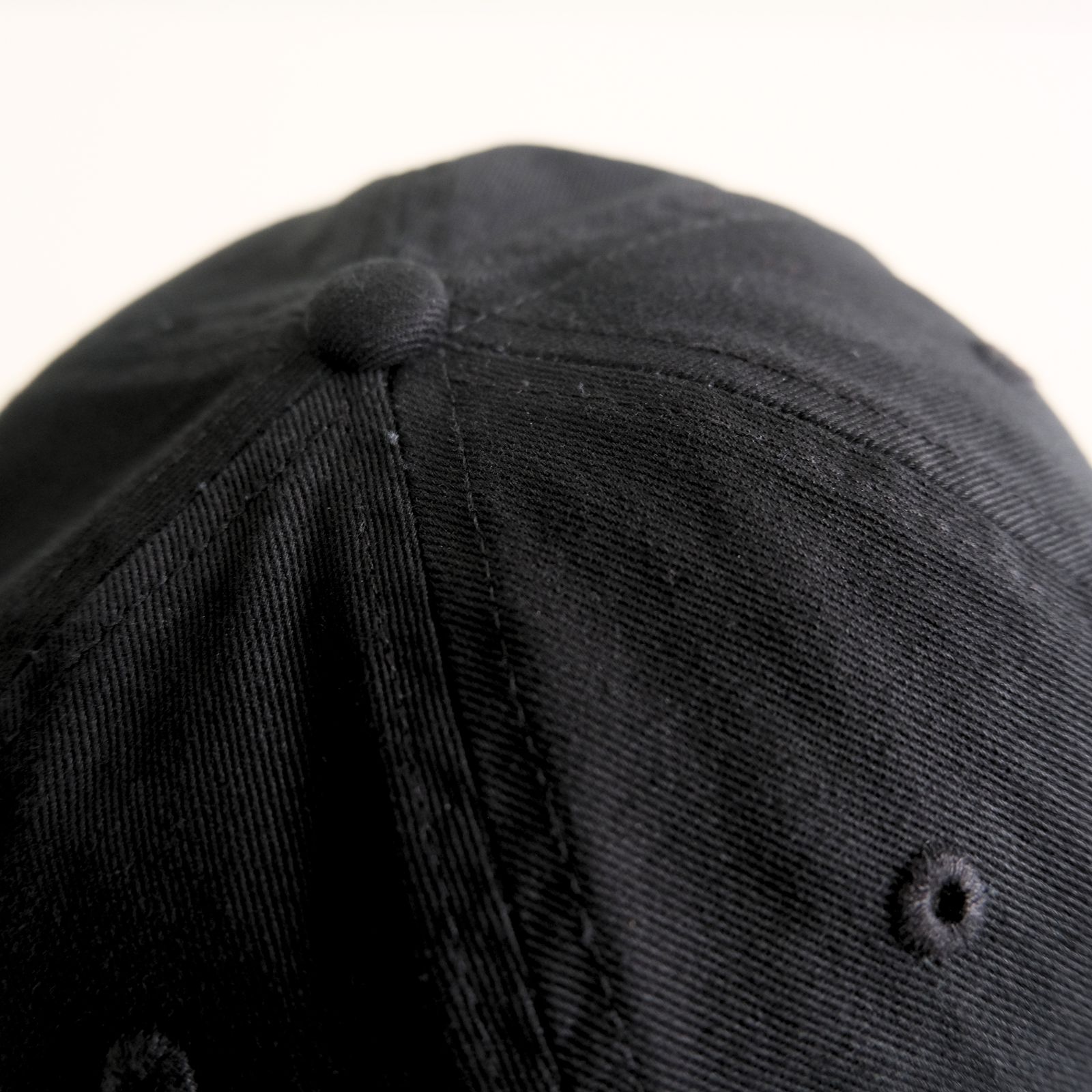 COTTON 6-PANEL HAT（BLACK）
