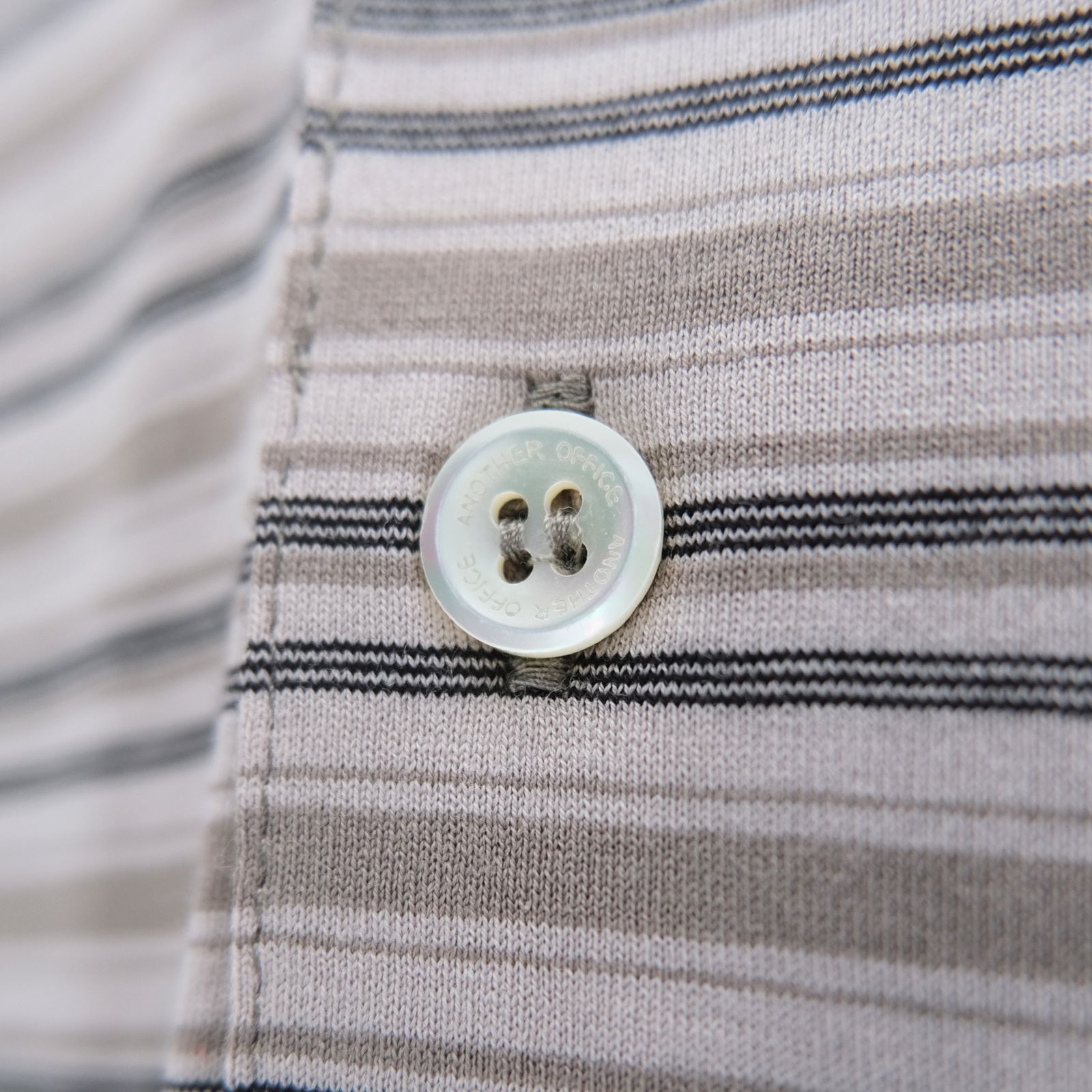 Brief Stripe Rugby TEE / ブリーフストライプラグビーTシャツ（LIGHT KHAKI）