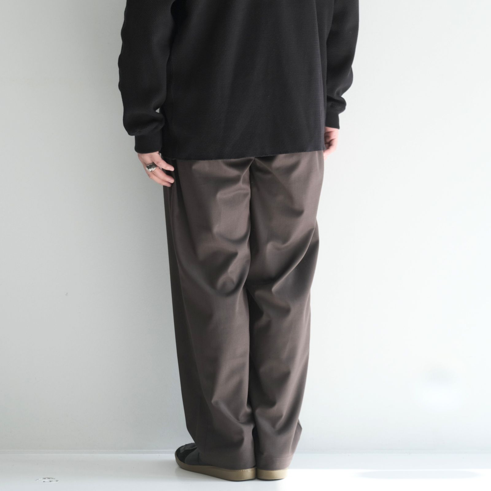 WOOL-POLY EZ PANTS / ウールポリイージーパンツ（BROWN）