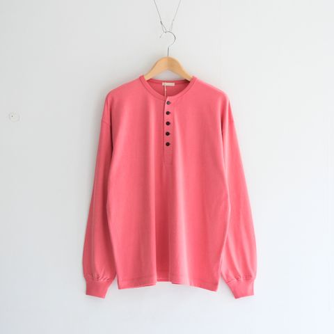 FADED TWIST TENJIKU HENLEY-NECK TOP / ヘンリーネック / ロンT / RED