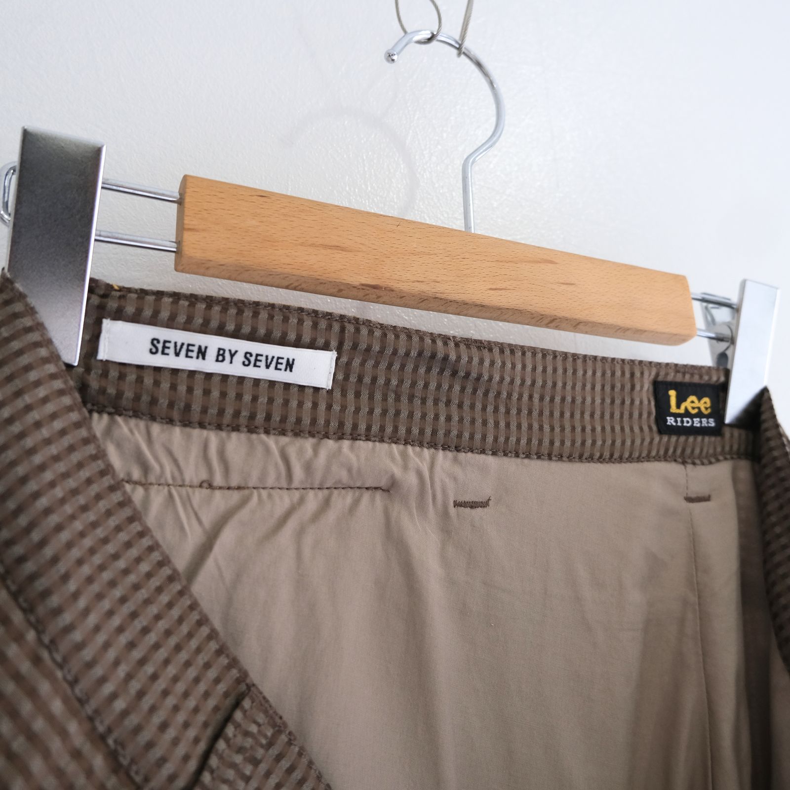 Lee / SEVEN BY SEVEN  / SHEER COWBOY PANTS ‐Gingham Check Indian fabric‐ /