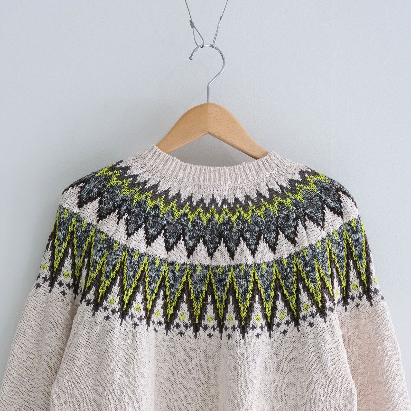 SUMMER NORDIC KNIT P/O / ニット / 擬麻コットン / IVORY