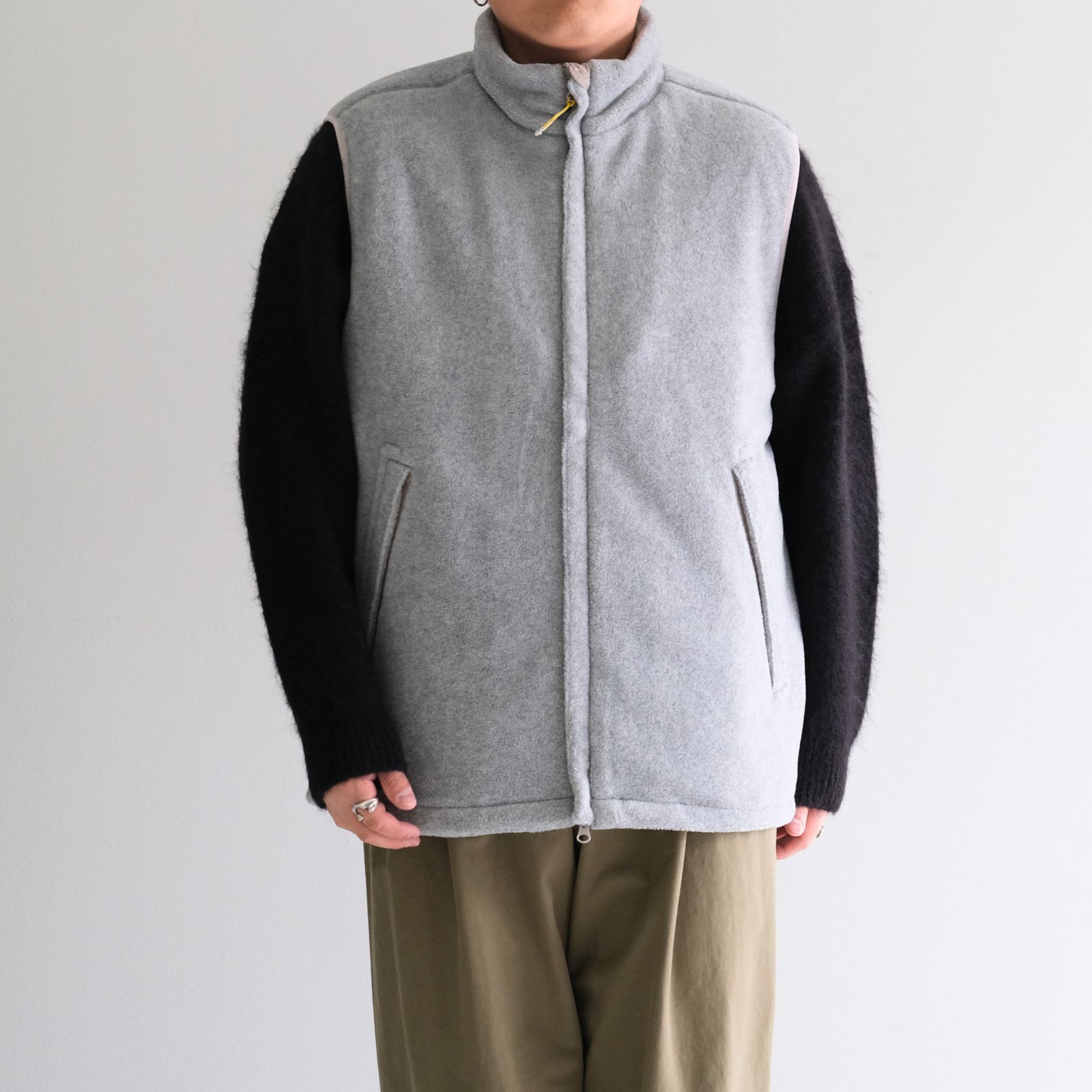 Reimagined Survivor Fleece Vest / リイマジンド サバイバーフリースベスト（Melange Grey）