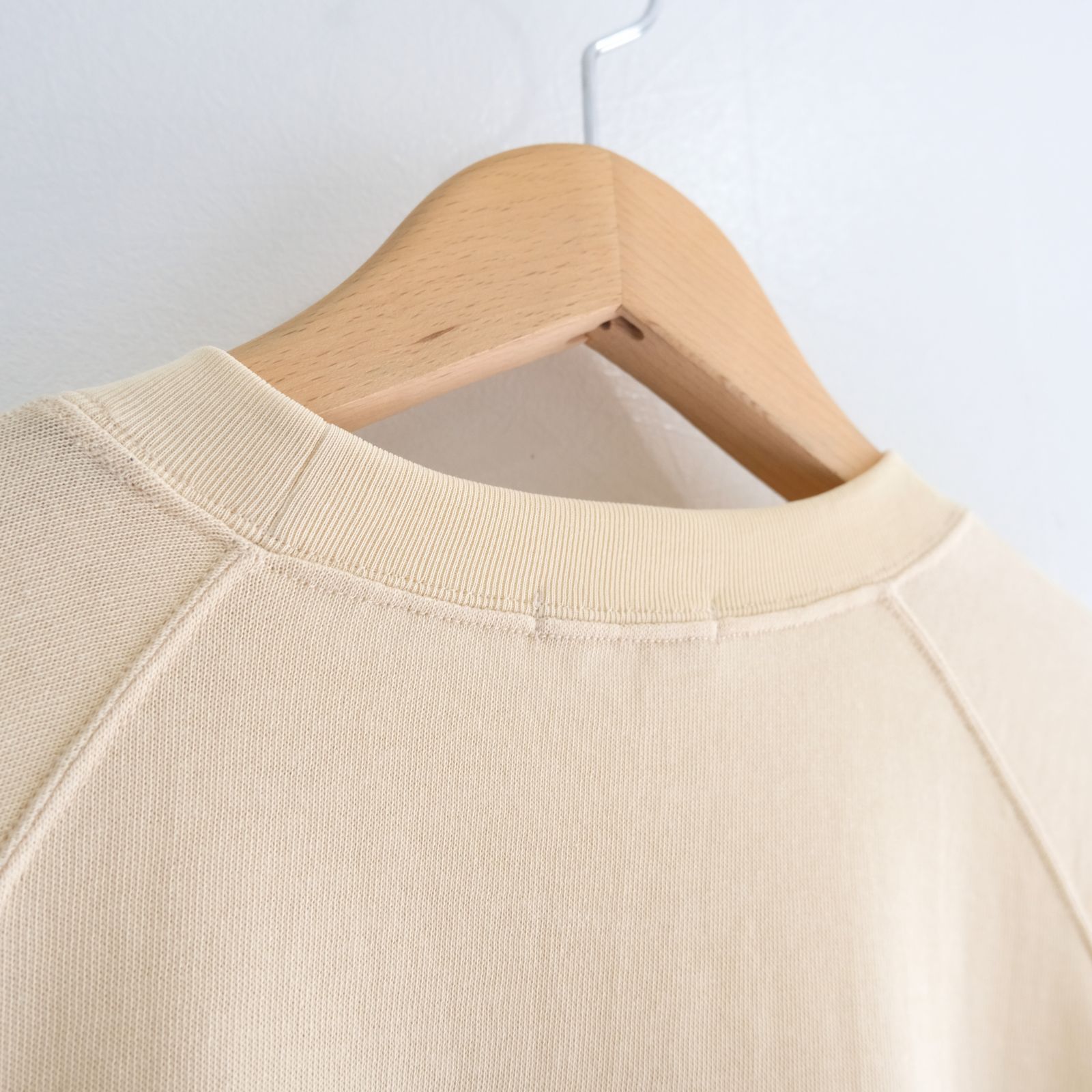 SOFT DRY SHORT LOOP TERRY SWEAT TEE （YELLOW BEIGE）