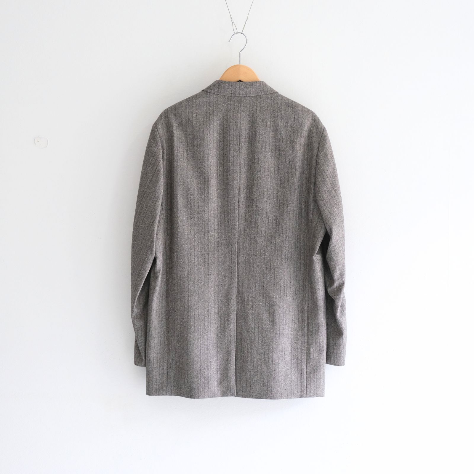 【残り1点】W/S HERRINGBONE STRIPE DB JKT（TAUPE GREY）