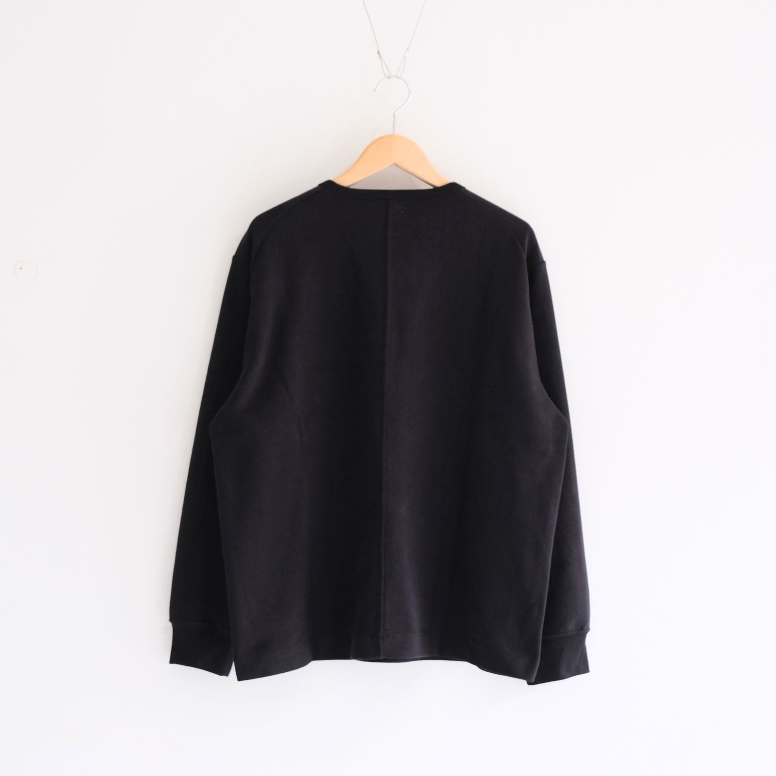 Organic cotton pile - Wim / ヘンリーネック / ロンT / Mat black