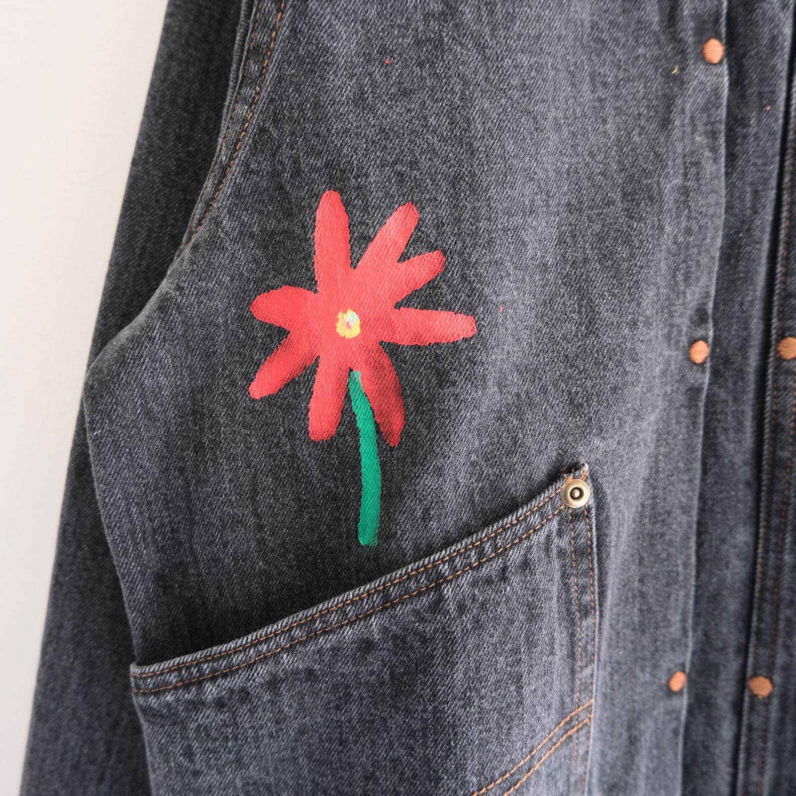 "ROEBUCK" Type-50s Hand Painted Jacket feat. MIO YAMAMOTO / 「ROEBUCK」タイプ50s ハンドペイントジャケット feat. ミオ ヤマモト（BLACK）