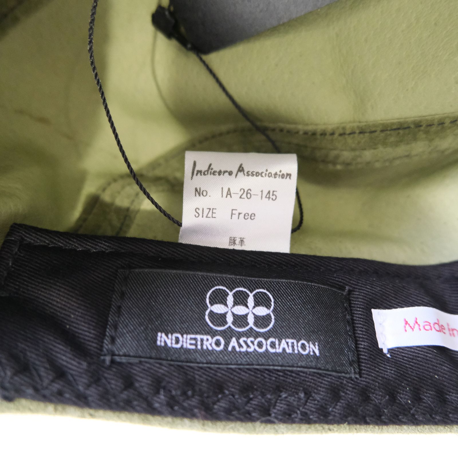 【残り1点】Leather Jet Cap（Olive）