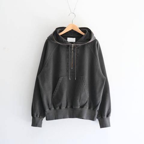 Processed Half-Zip Sweat Hoodie（Gray）