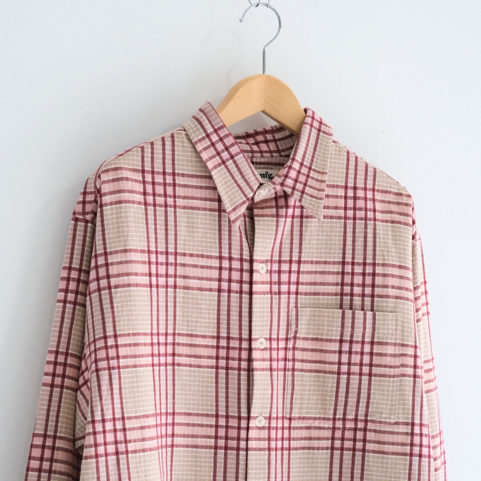 PLANE SHIRT / プレーンシャツ（FLORA CHECK HANDLOOM）