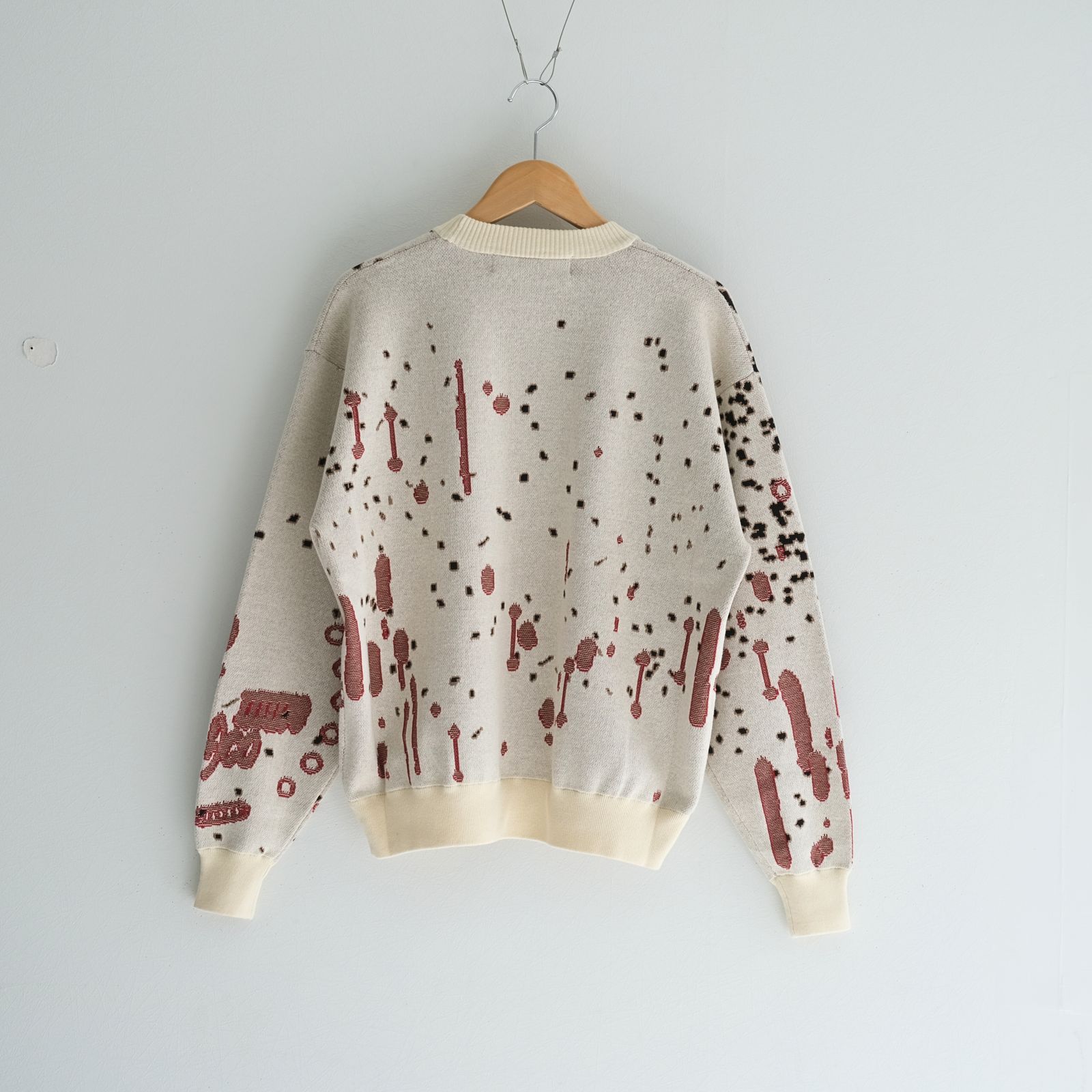 DRIP JACQUARD COTTON CREWNECK SWEATER / セーター / ジャガード織り / DULL GRAY