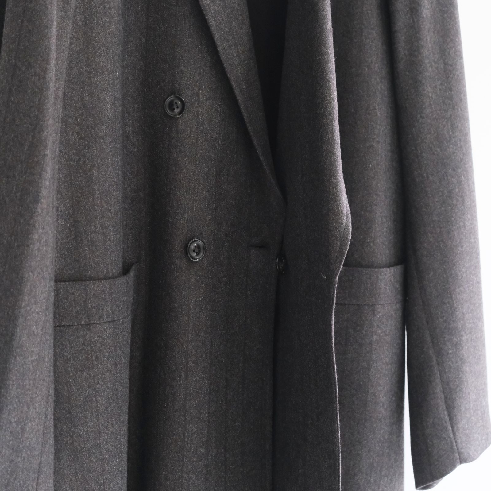 【残り1点】MELANGE BARATHEA STRIPE DB JKT（CHARCOAL BROWN）
