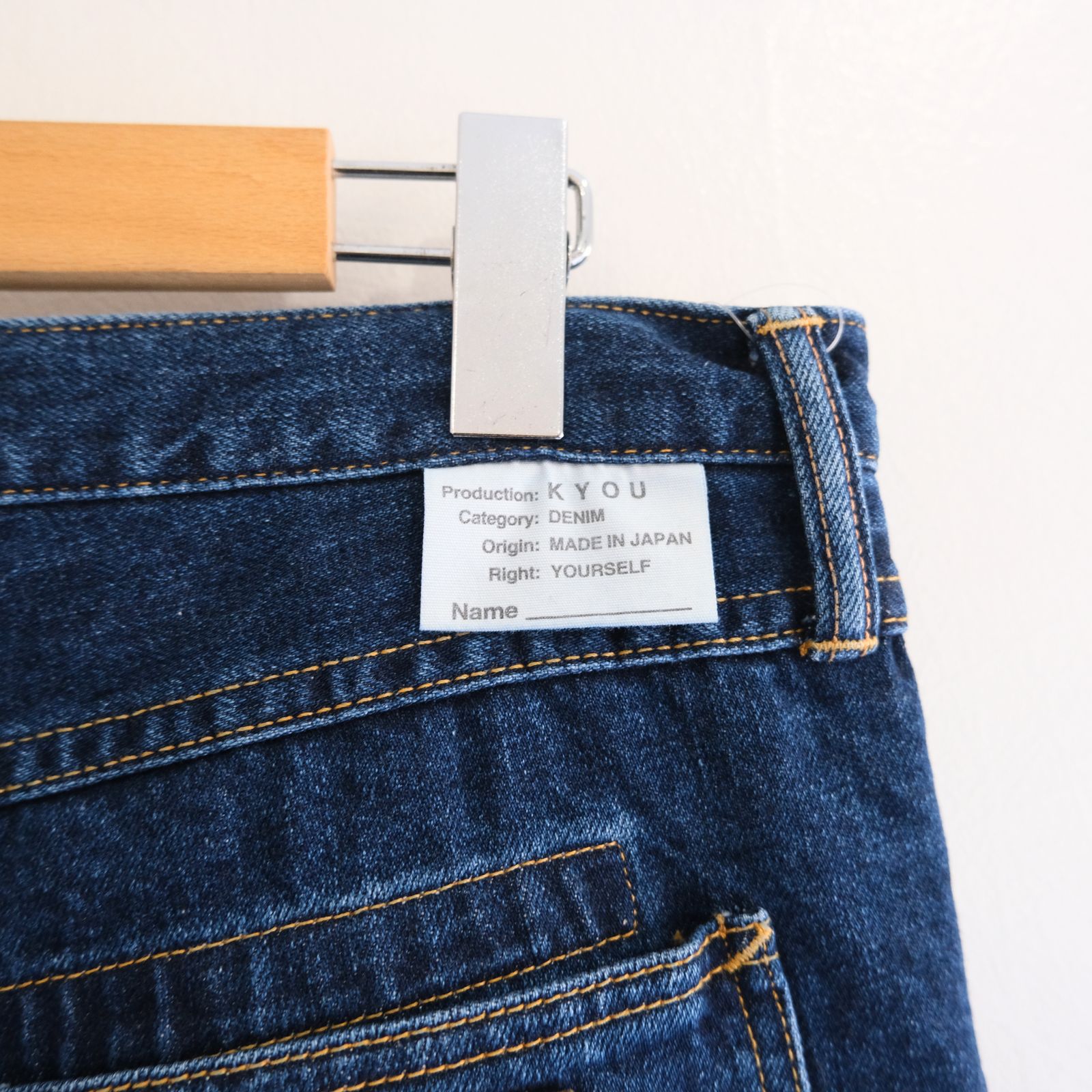 "JUDE II" LEATHER New Standard Straight by 12oz Denim（BLUE）