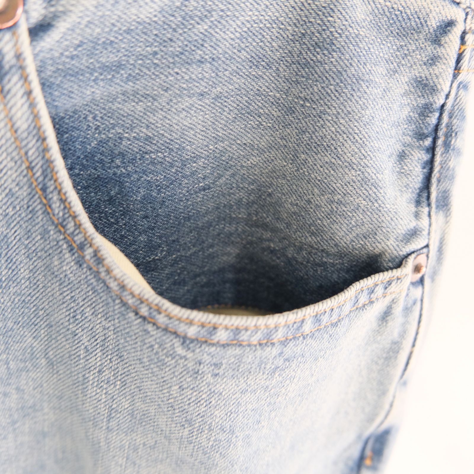 VINTAGE WASHED SELVEDGE DENIM 5P PANTS / パンツ / デニム / 5ポケット / FADED BLUE