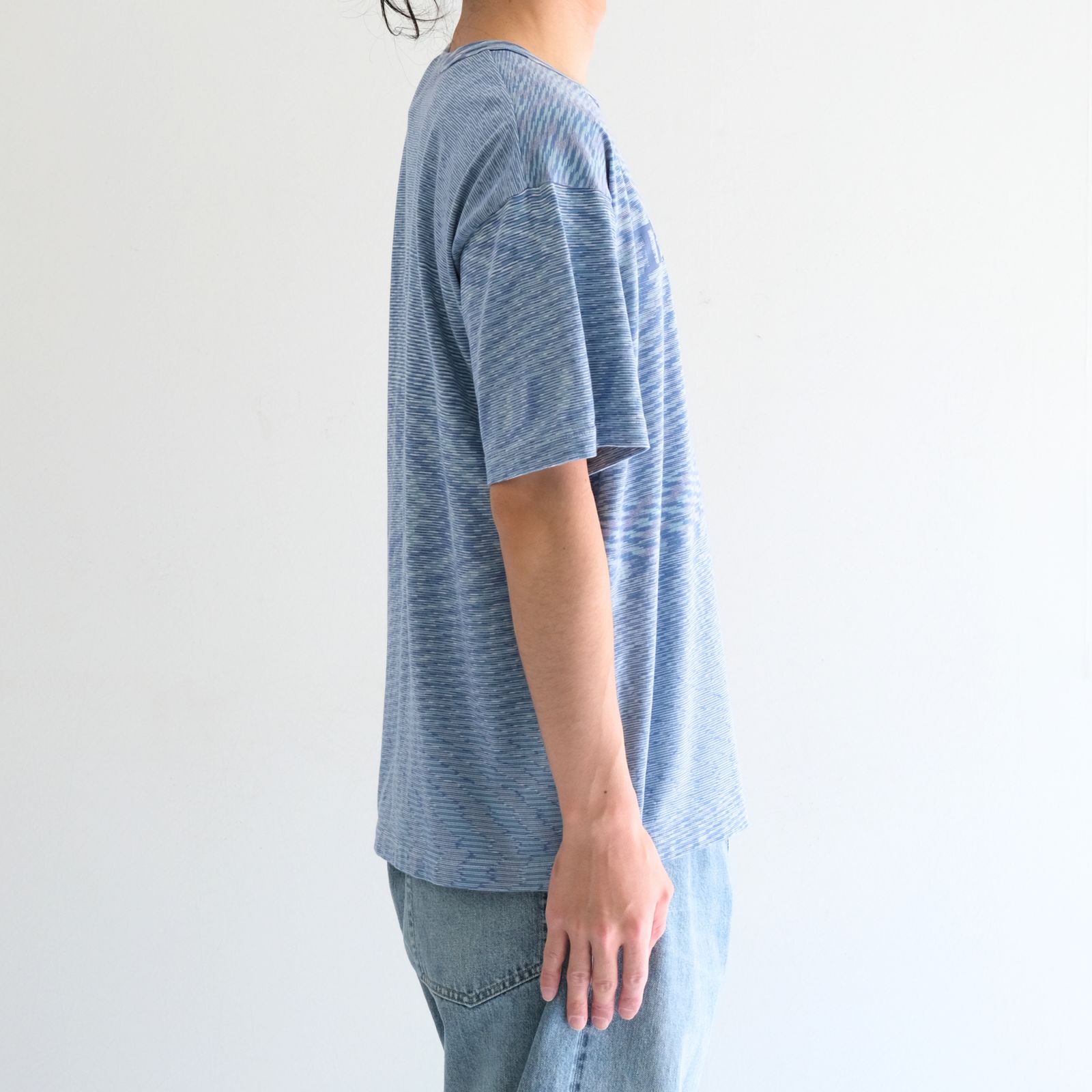 VORTEX TECHNICAL LOGO TEE fabric by SUN/kakke （MIX BLUE）