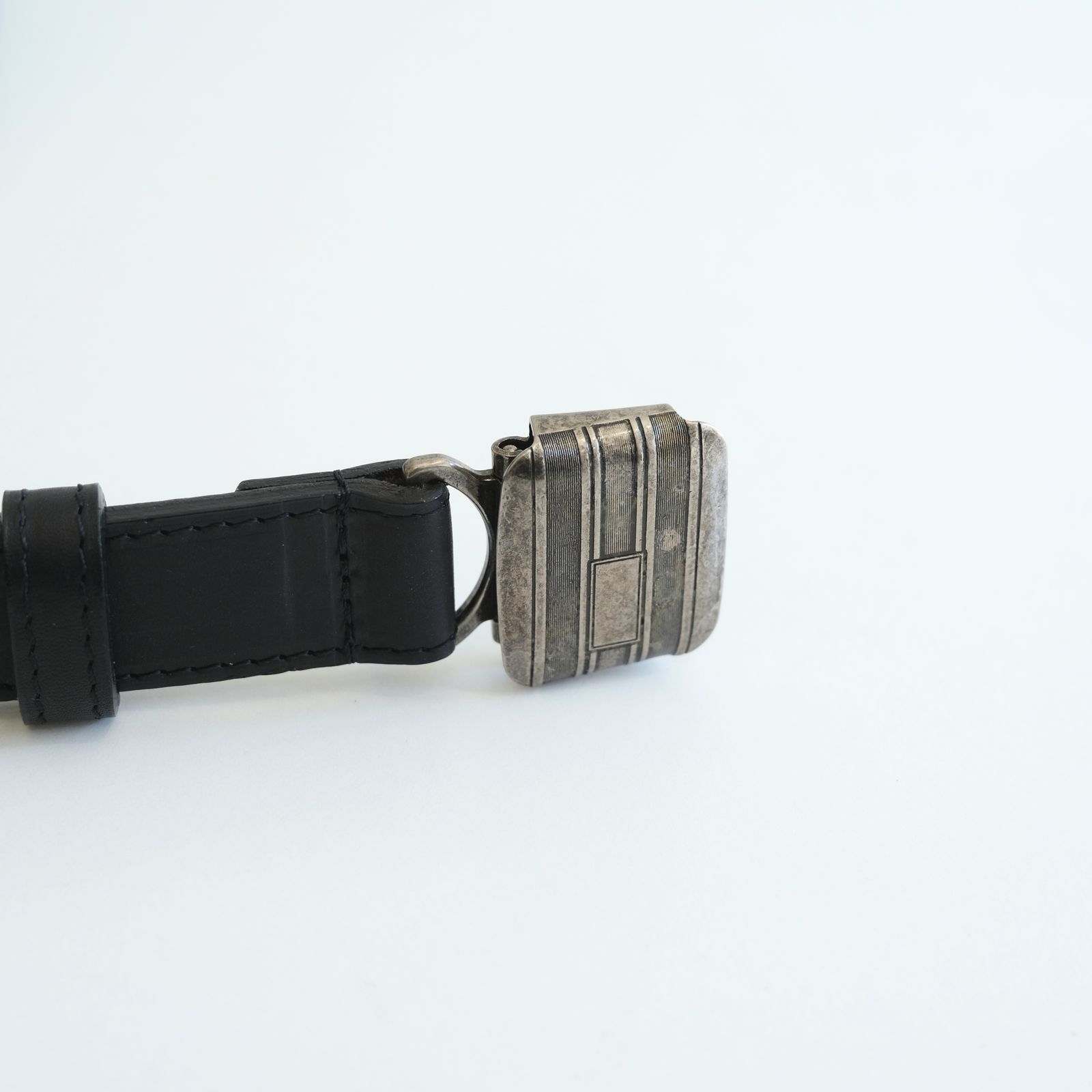 【残り1点】SLIDE BUCKLE BELT（BLACK (NICKEL) ）