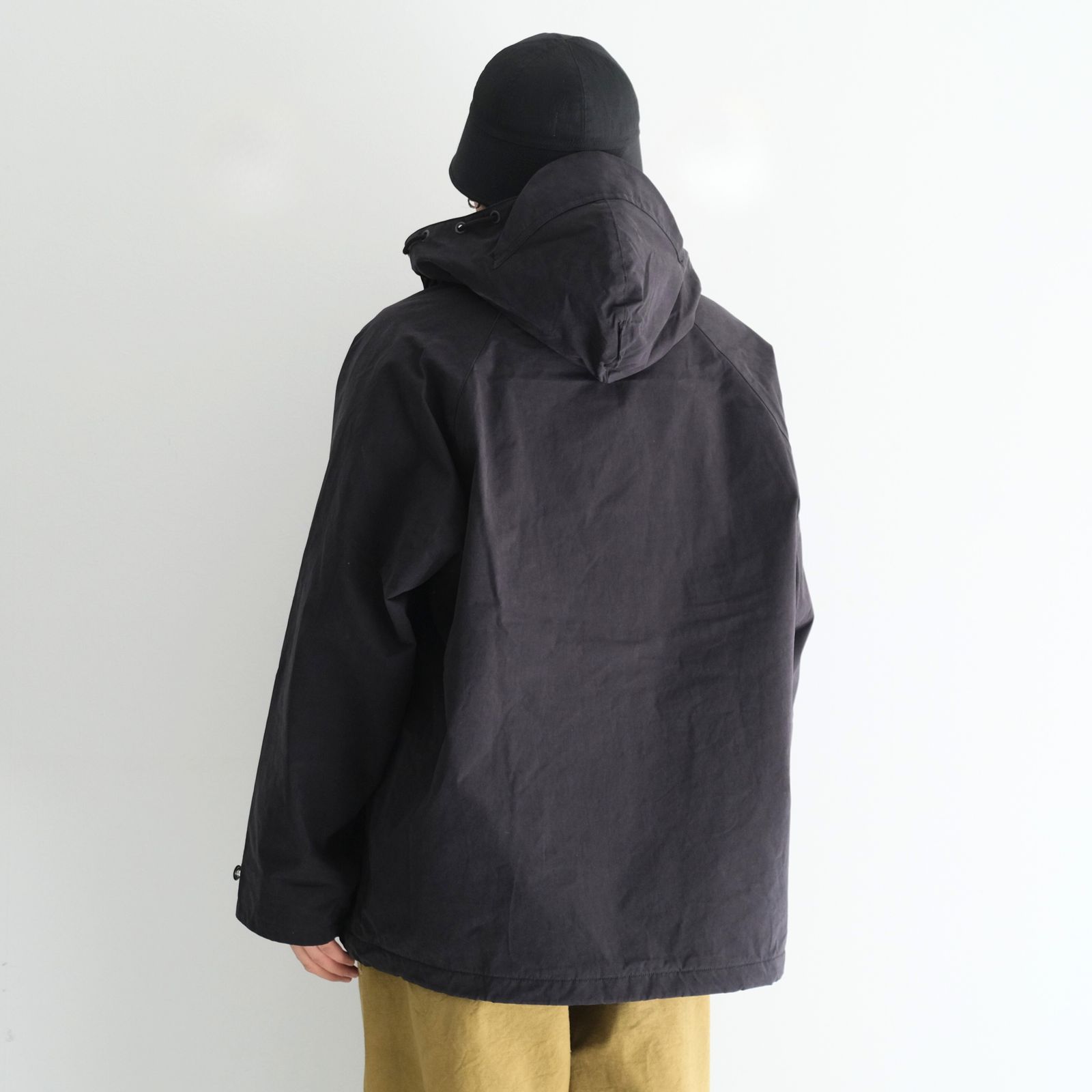 WAXED WEATHER PARKA / プルオーバー / パーカー / ワックス加工 / INK BLACK