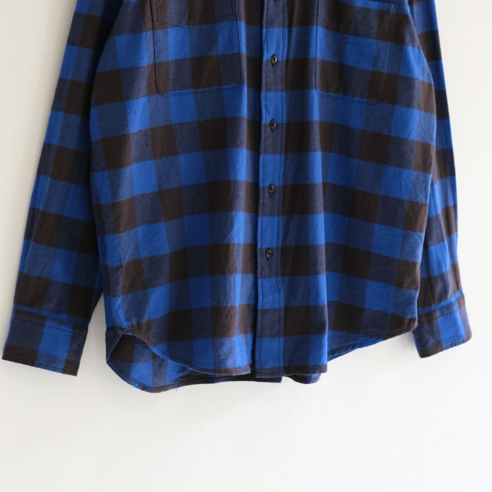 BUFFALO CHECK WORK SHIRTS ‐Cotton slub mix‐ / シャツ / バッファローチェック / Blue