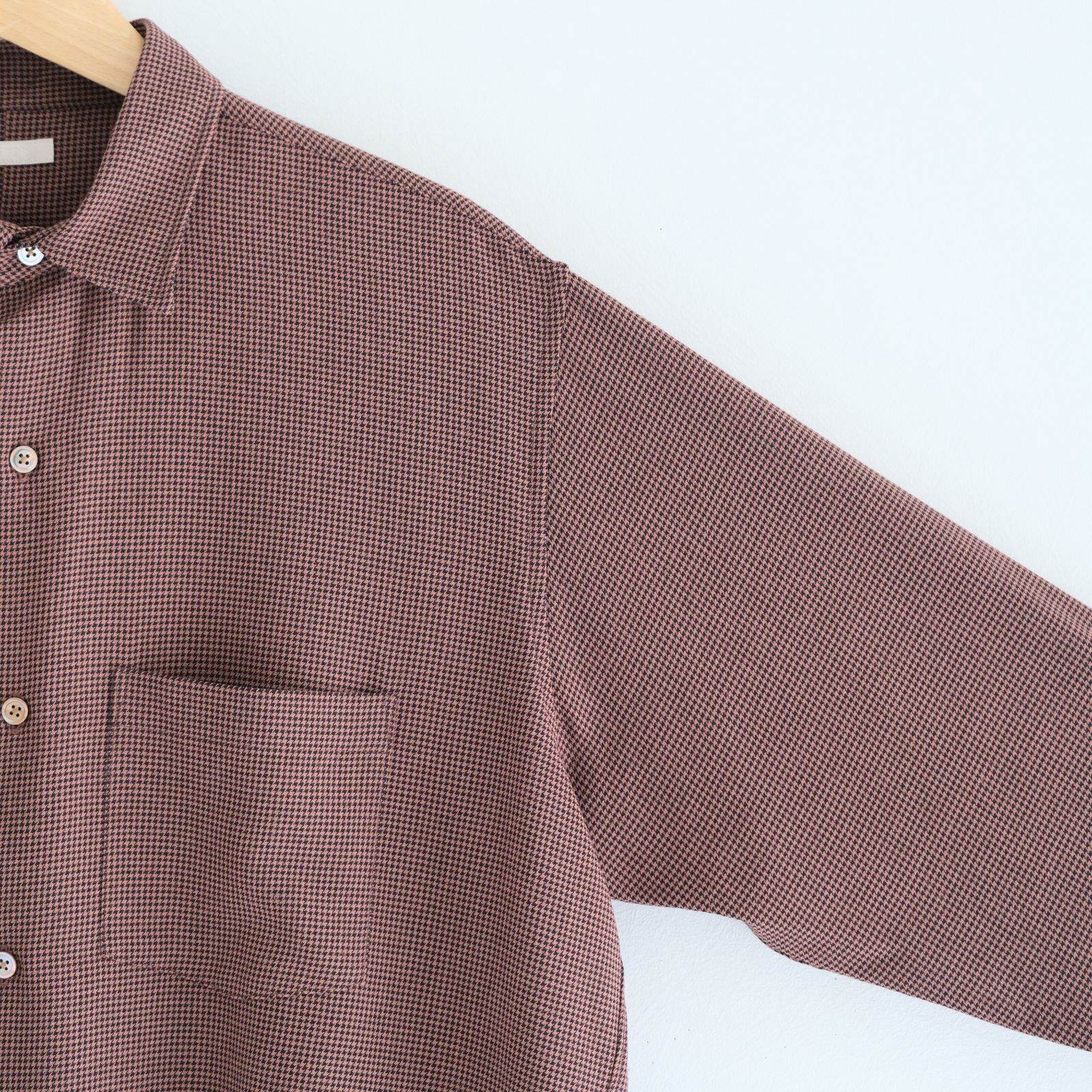 RAYON LINEN CHECK SHIRT / シャツ / チェック / BROWN・BLACK