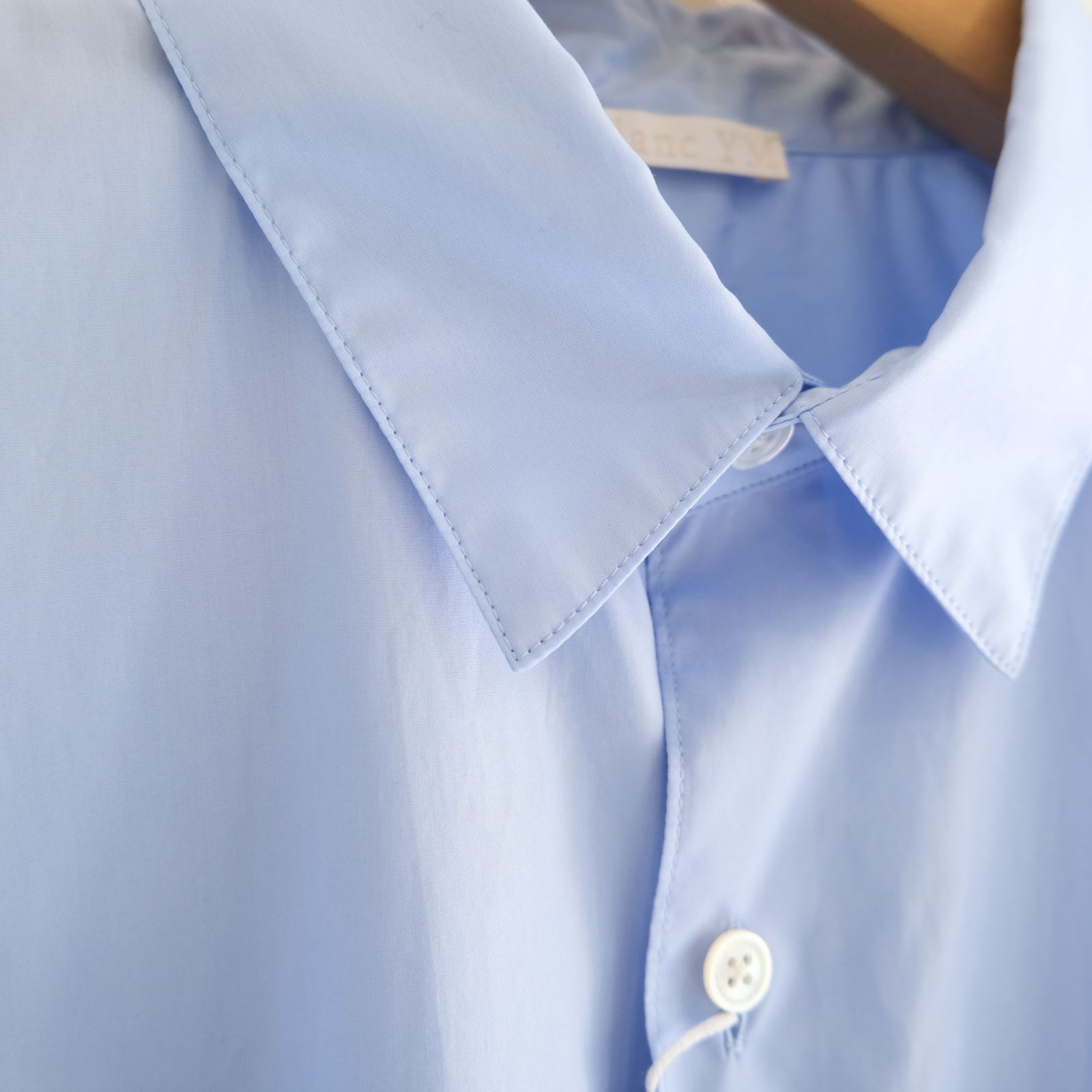【販売開始 : 7/18 (土) 00:00~】Broad Cotton Wide Shirts（Sax Blue）