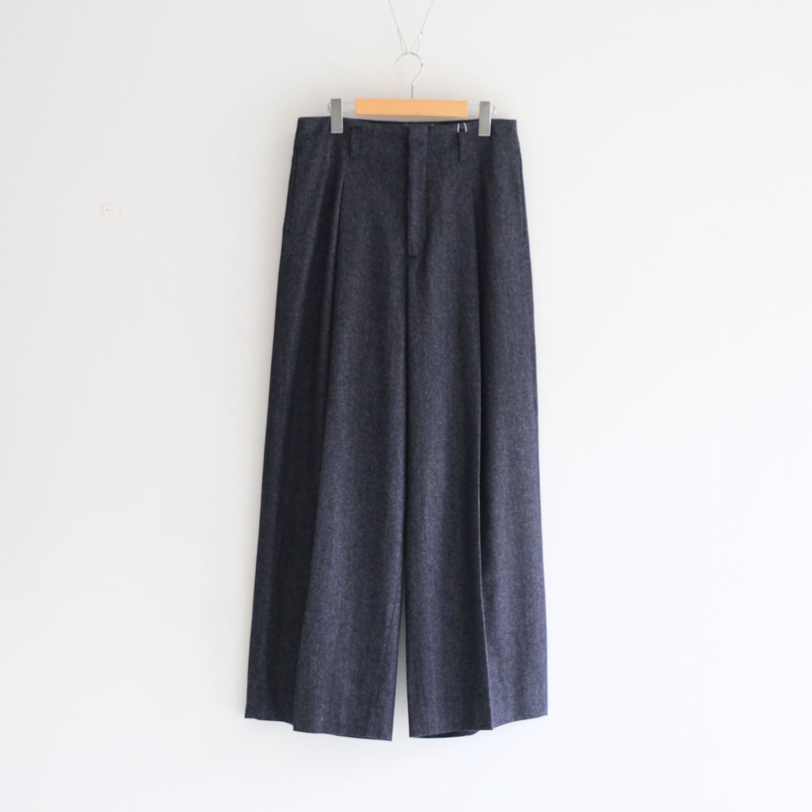 【残り1点】Tucked Wide Trousers / タクト ワイド トラウザー（Indigo）