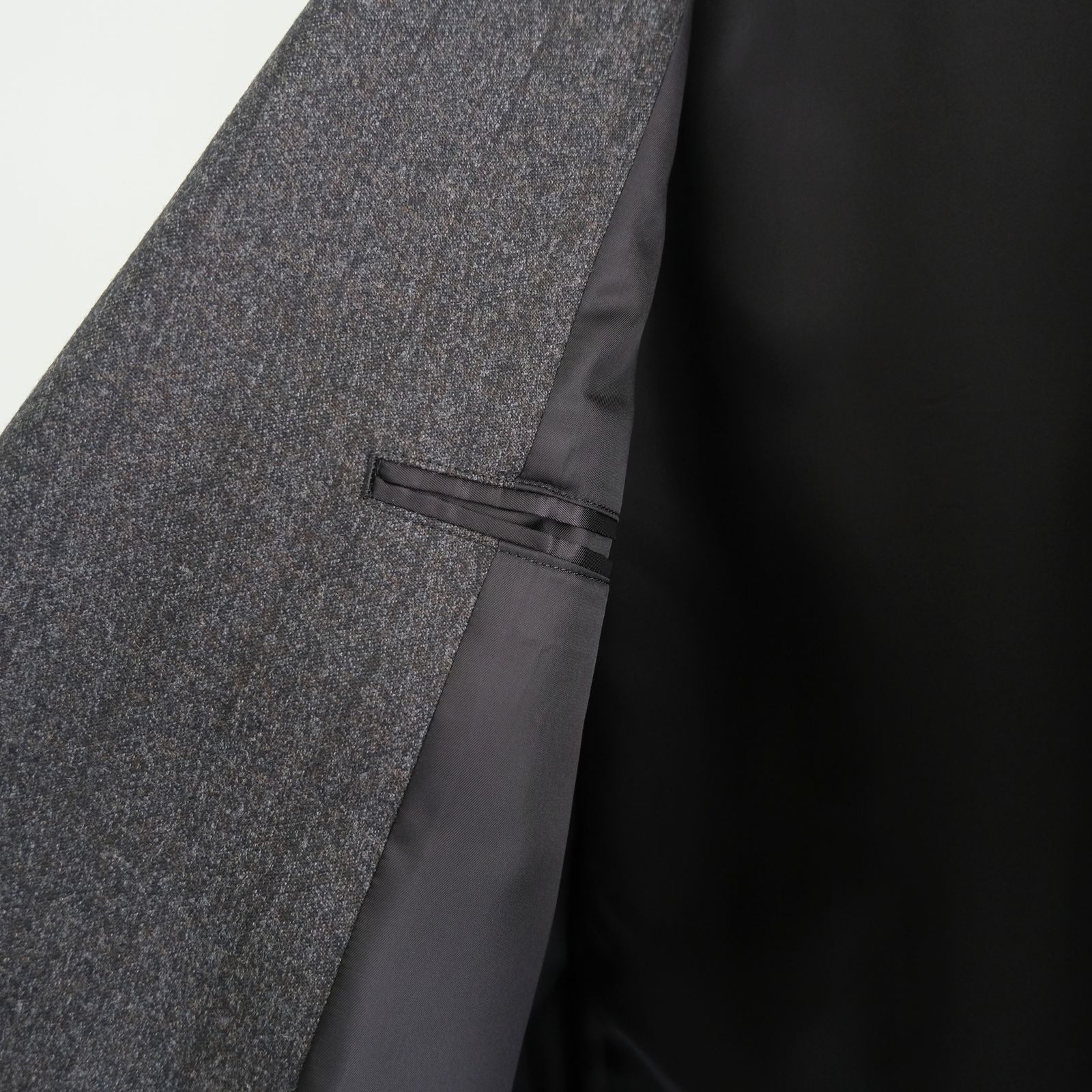【残り1点】MELANGE BARATHEA STRIPE DB JKT（CHARCOAL BROWN）