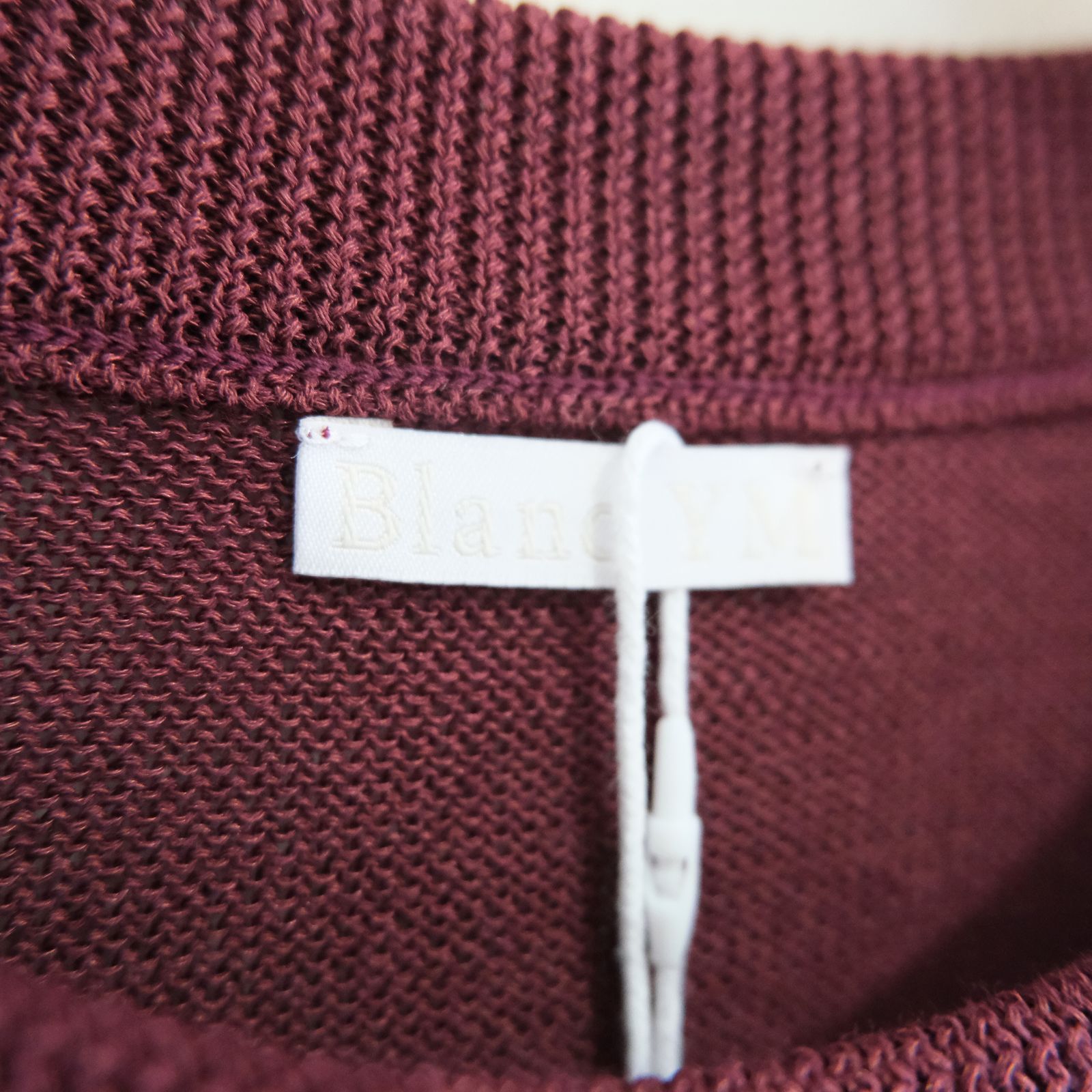 Wide knit T-Shirt / ワイド ニット Tシャツ（Burgundy）