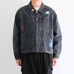"ROEBUCK" Type-50s Hand Painted Jacket feat. MIO YAMAMOTO / 「ROEBUCK」タイプ50s ハンドペイントジャケット feat. ミオ ヤマモト（BLACK）