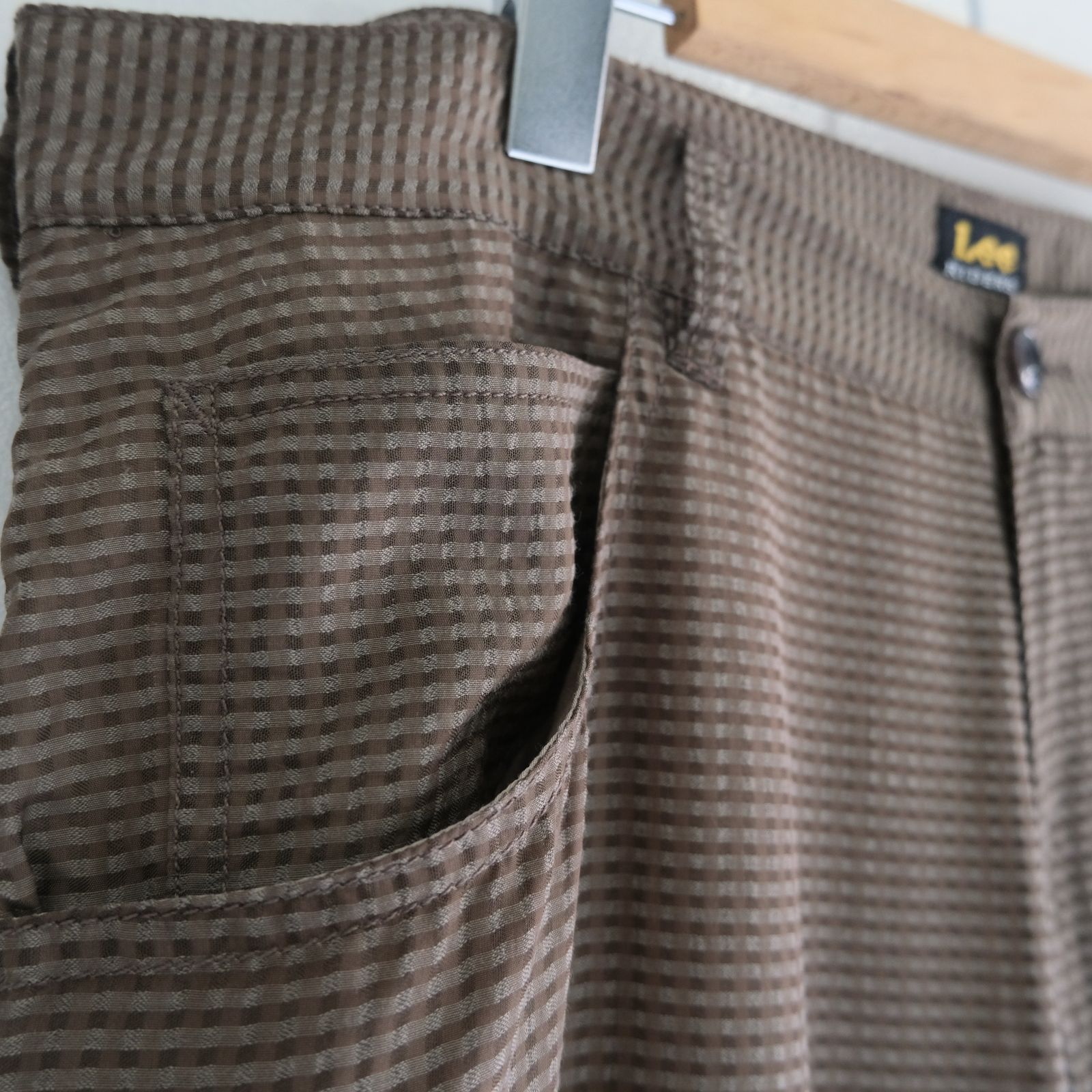 Lee / SEVEN BY SEVEN  / SHEER COWBOY PANTS ‐Gingham Check Indian fabric‐ /