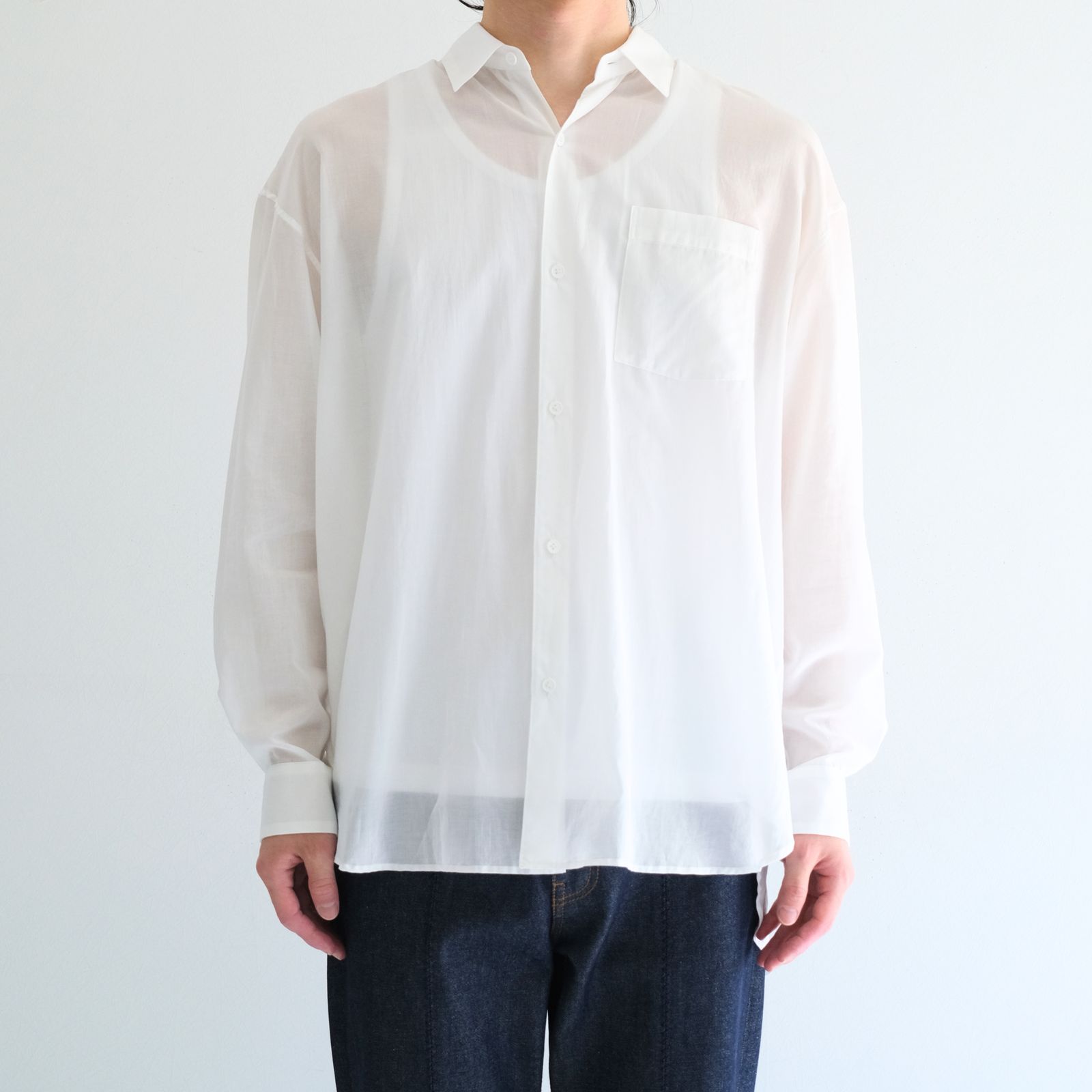 Superior Cotton Wide Shirts / スペリオール コットン ワイド シャツ（White）