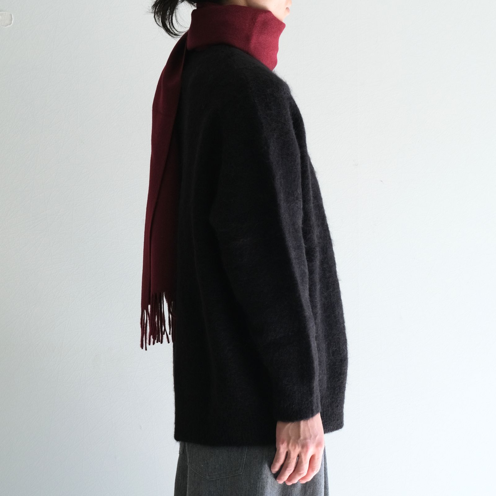 Brushed Scarf（Burgundy）