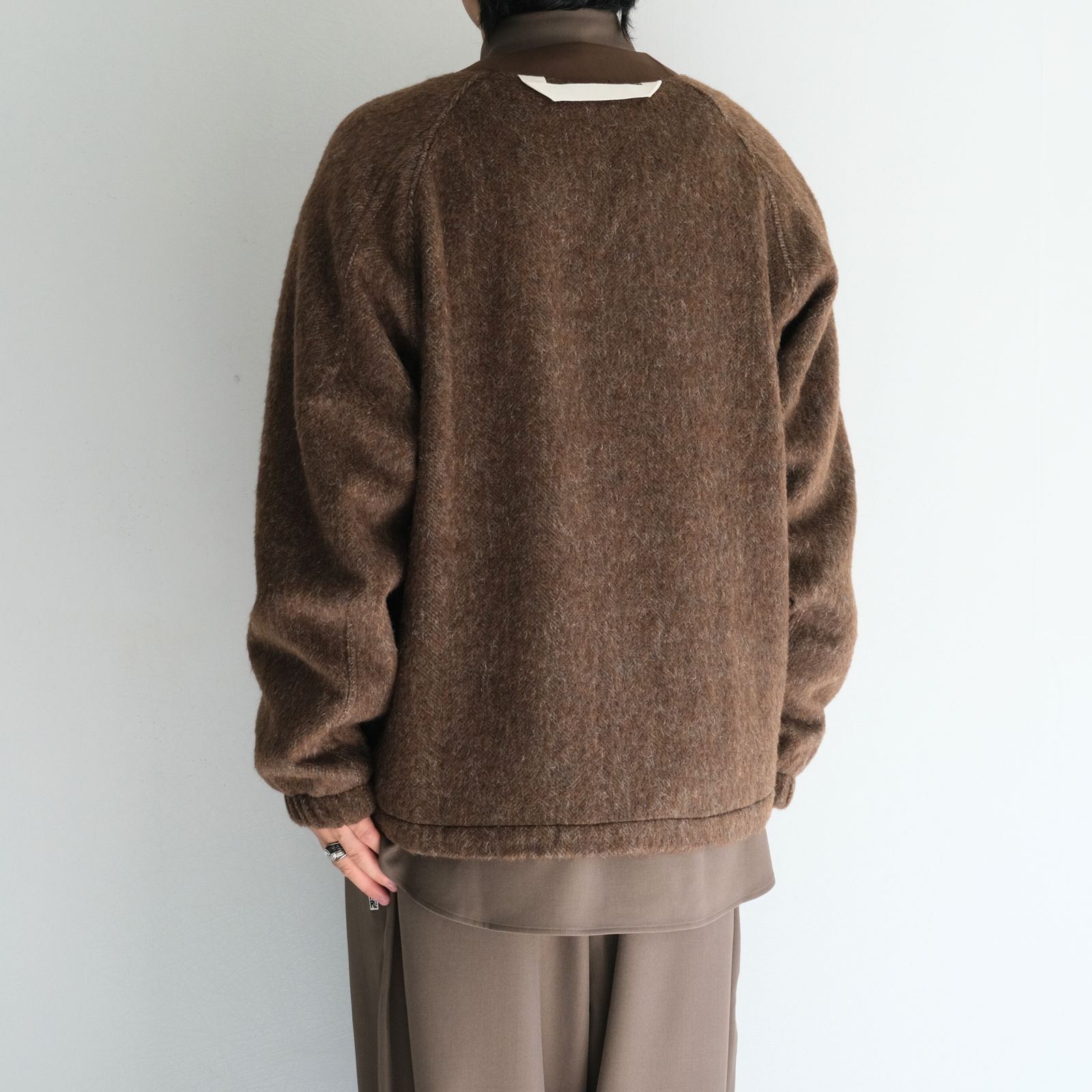 MERELY PREMIUM WOOL BLEND MELTON BERKUT CARDIGAN / カーディガン / VAN DYKE BROWN