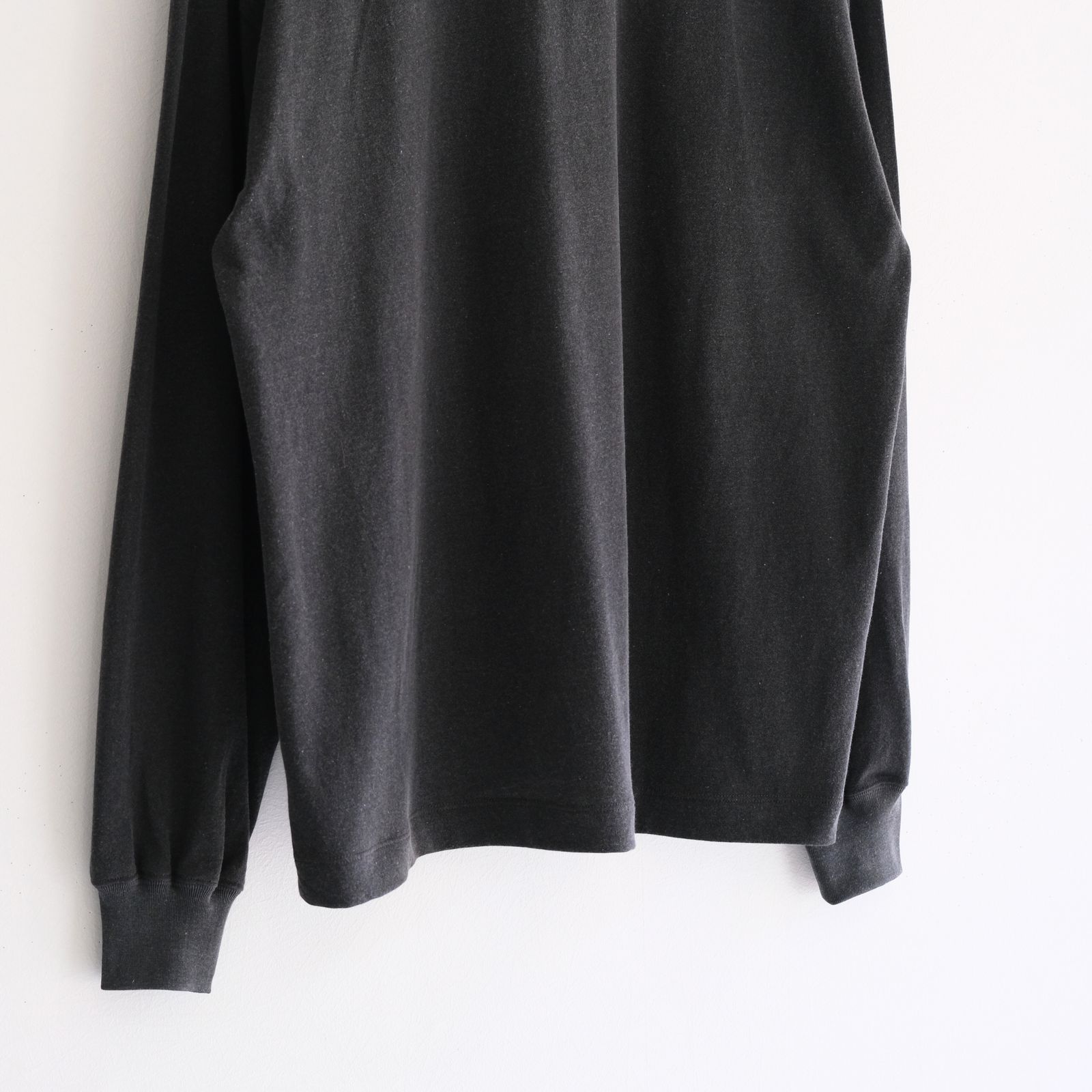 FADED TWIST TENJIKU HENLEY-NECK TOP / ヘンリーネック / ロンT /  BLACK