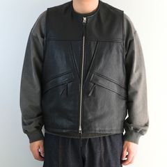 HUNTING VEST / レザーベスト / ゴートレザー