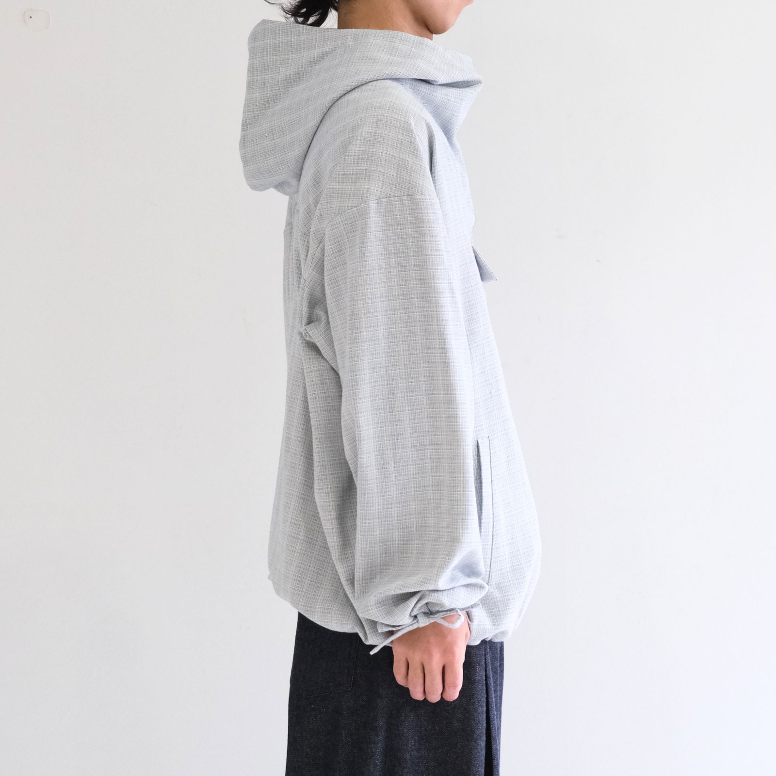 【残り1点】"JONATHAN" Oversized Anorak Parka / 「ジョナサン」オーバーサイズアノラックパーカー（L.BLUE）