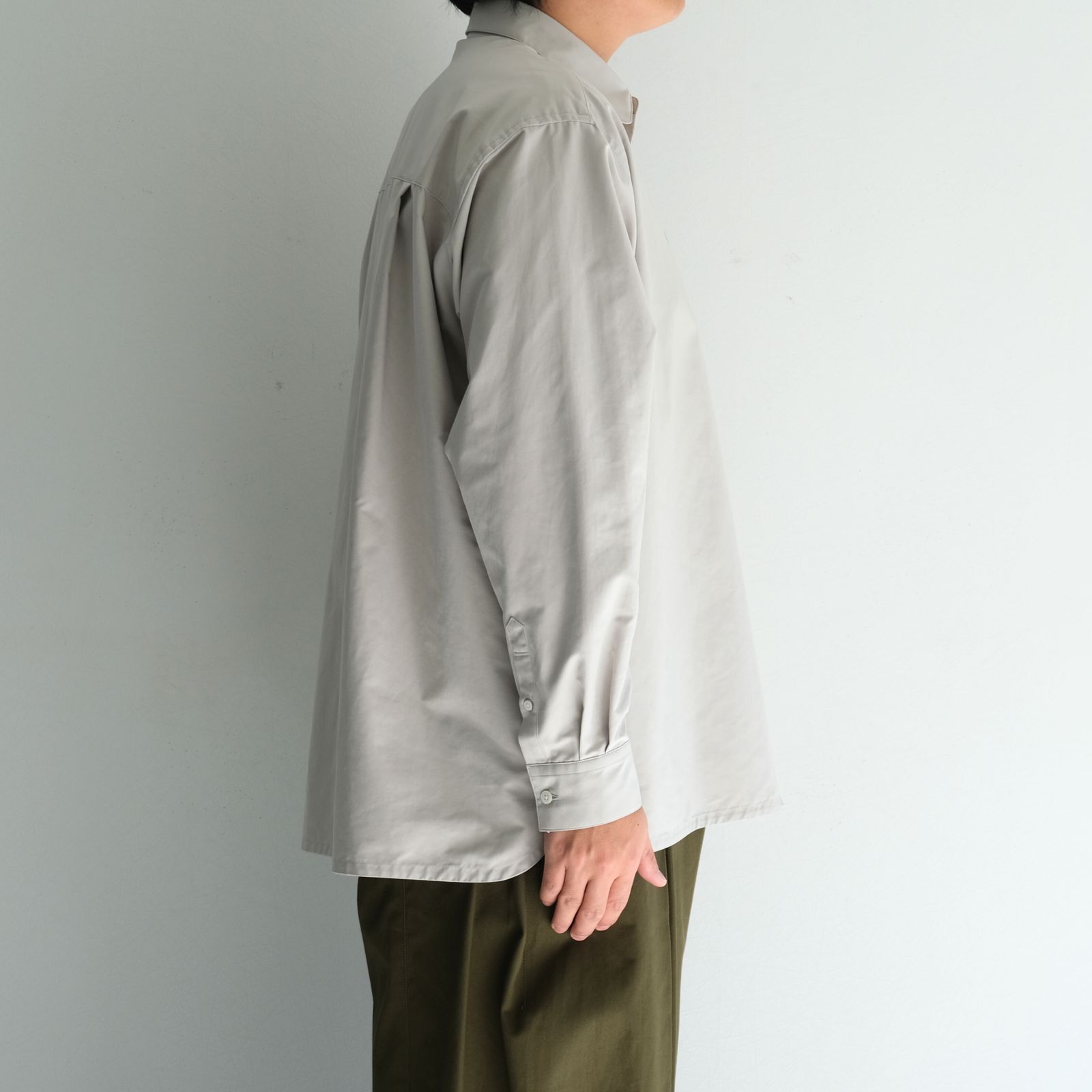 Peach back twill - Rob / シャツ / ポリエステル / ナイロン / Oyster beige