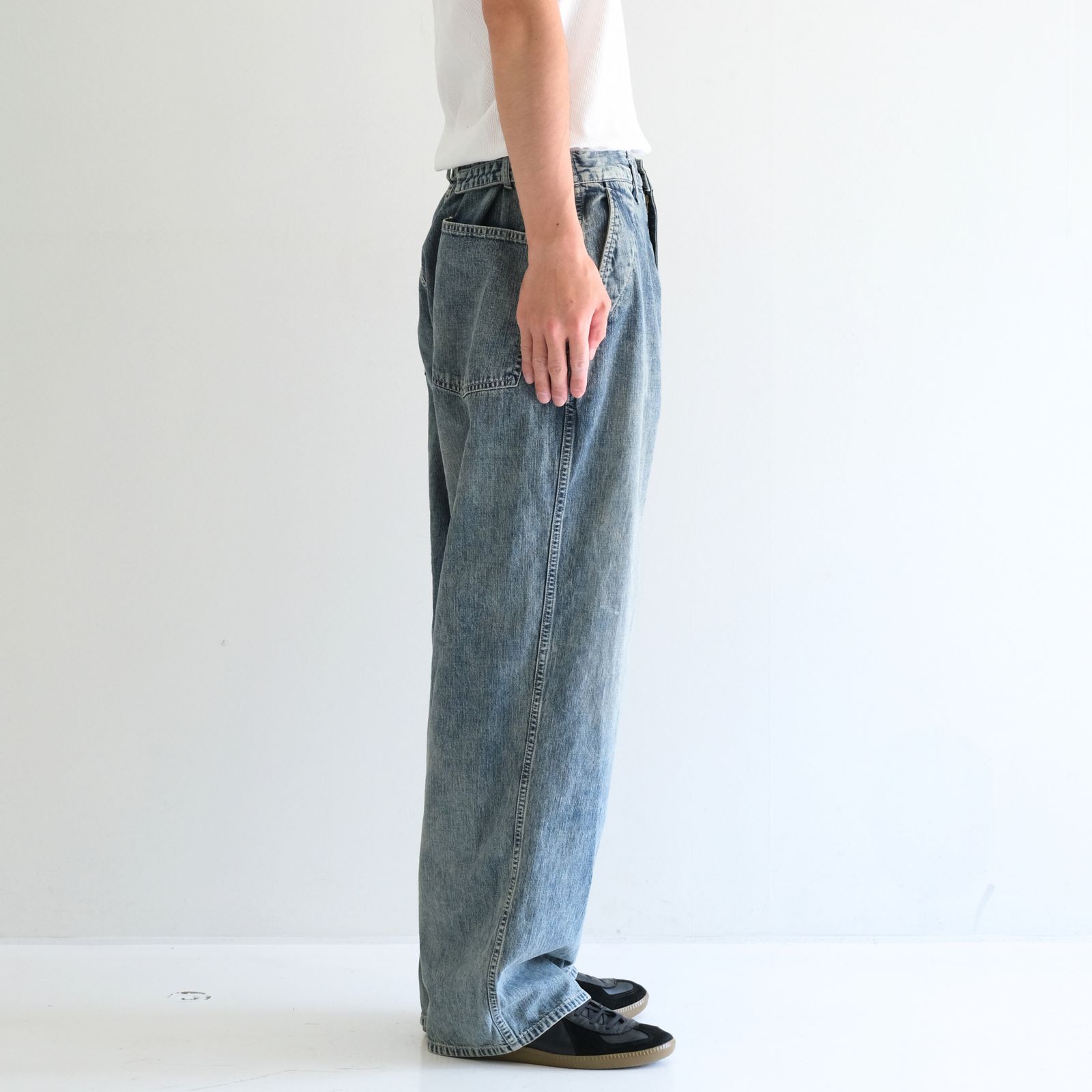 FADED LIGHT DENIM WORK PANTS（FADED BLUE）