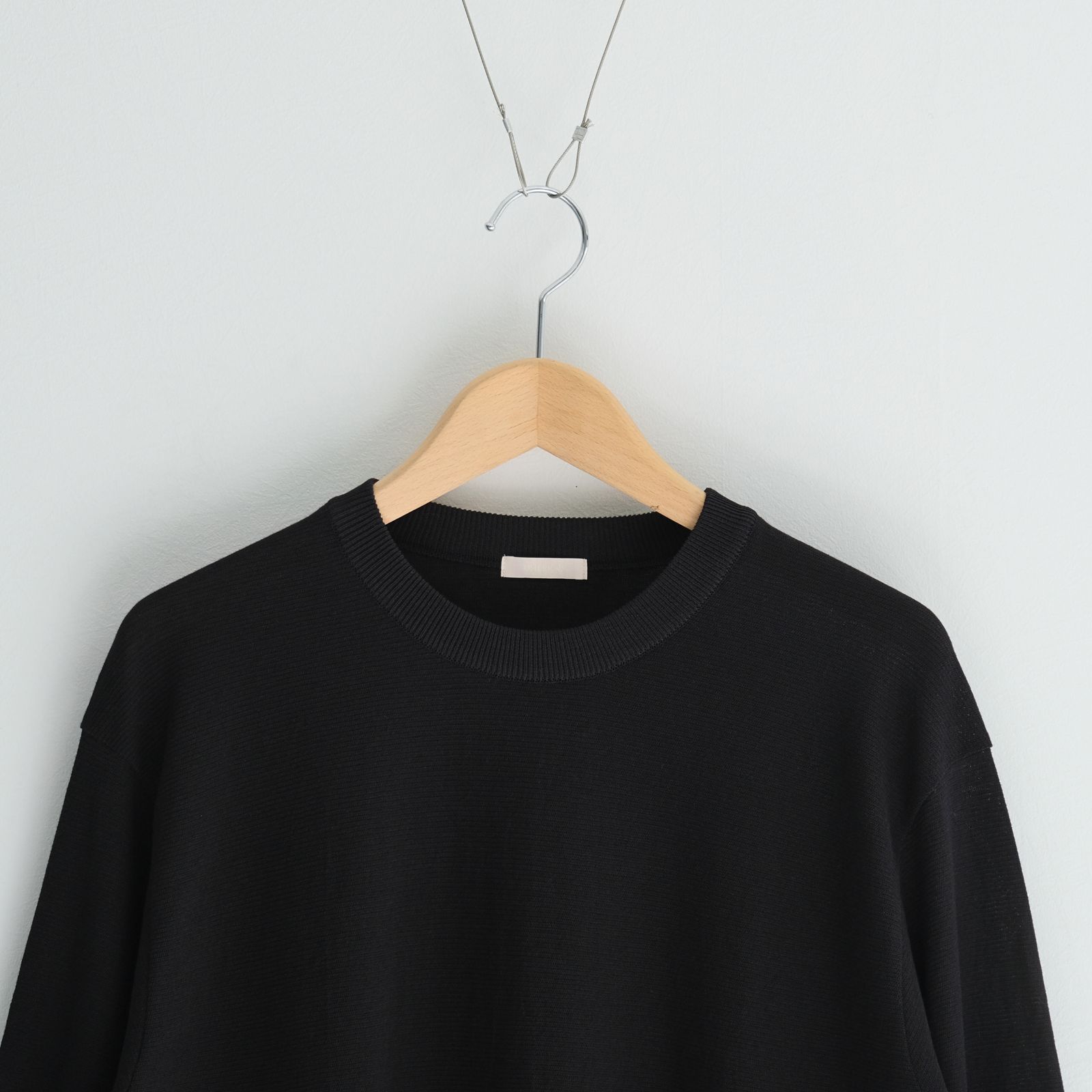 TWISTED COTTON KNIT PULLOVER / ニット / コットン / BLACK