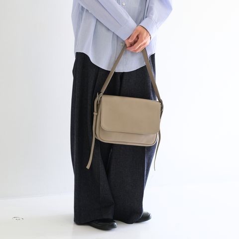【残り1点】Leather Shoulder Bag [Dumbo] / レザー ショルダー バッグ [ダンボ]（Gray）