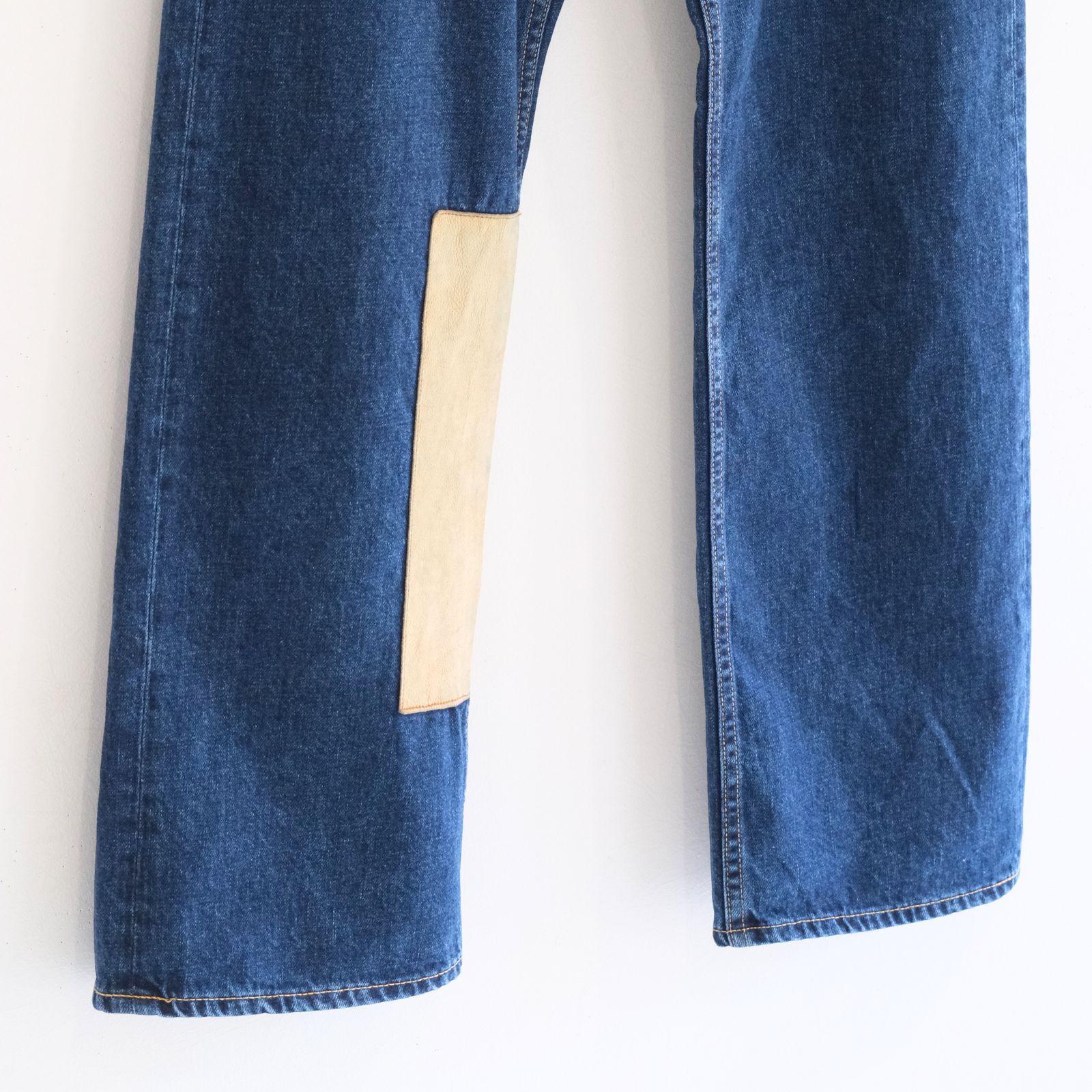 "JUDE II" LEATHER New Standard Straight by 12oz Denim（BLUE）