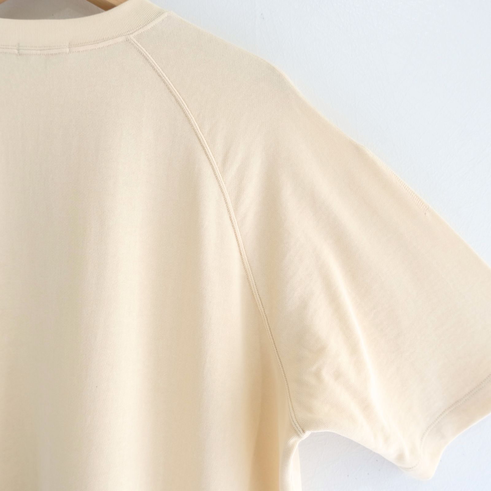 SOFT DRY SHORT LOOP TERRY SWEAT TEE （YELLOW BEIGE）