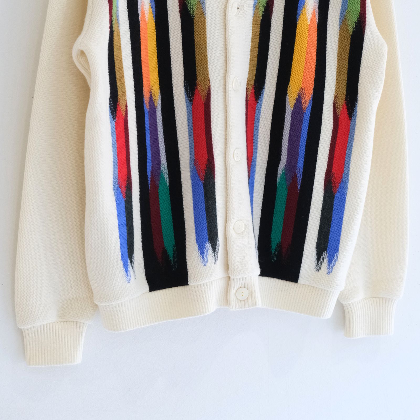 【残り1点】KNIT CARDIGAN   - Ortega Pattern -（White）