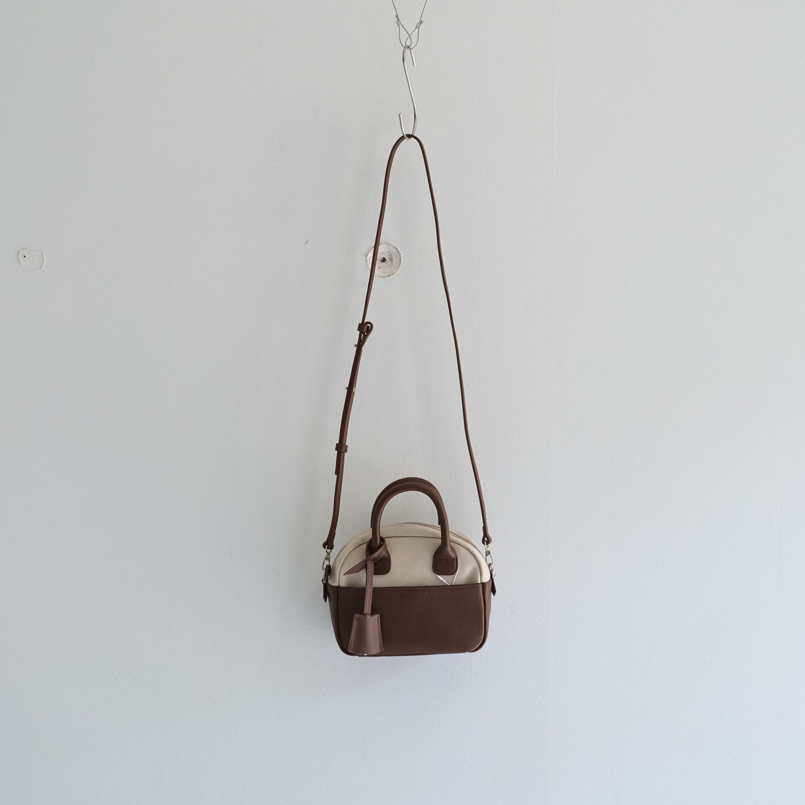 S.DOME CANVAS & LEATHER BOSTON BAG SMALL / ボストンバッグ / BROWN