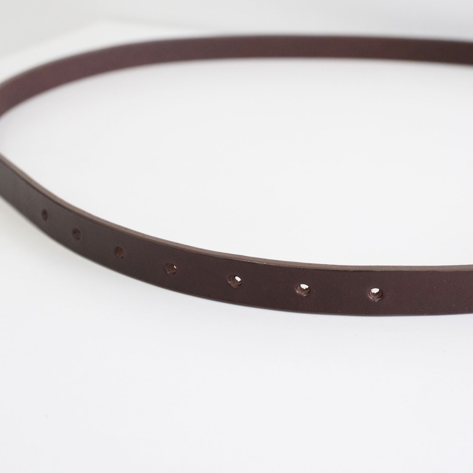 CART BUCKLE NARROW LEATHER BELT / ベルト / レザーベルト / Rooster King＆Co., / Cow leather / 牛革 / Brown